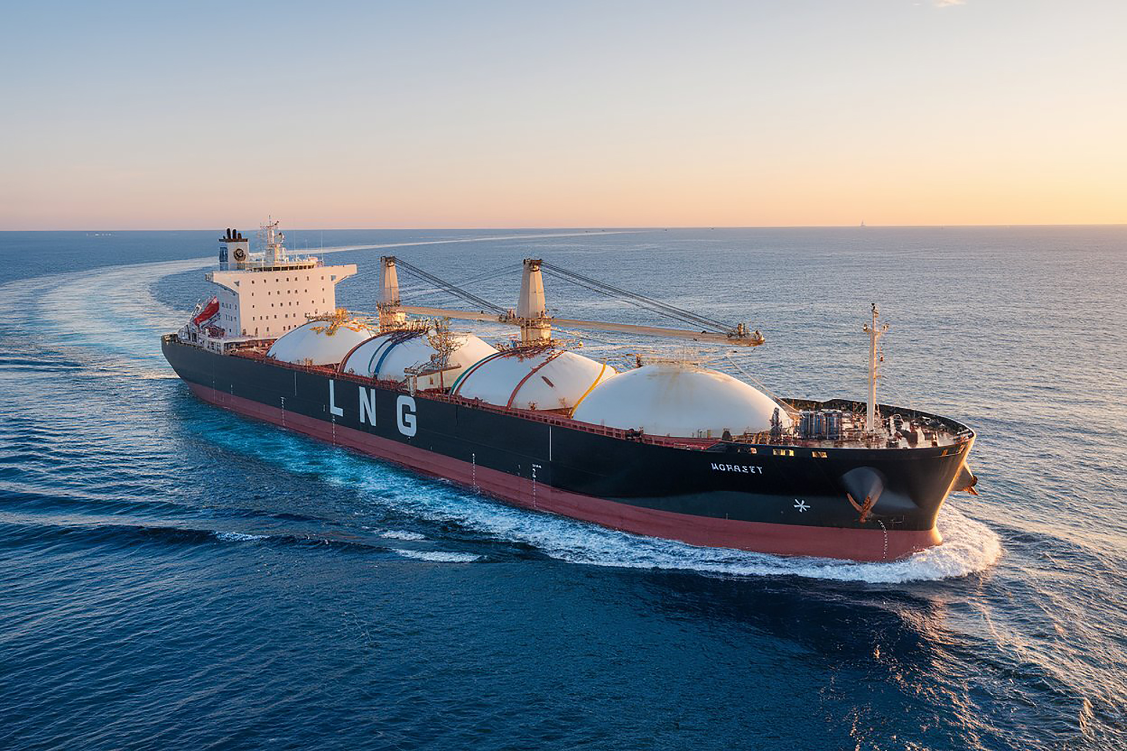 Lng Vessel Crossing Atlantic Ocean