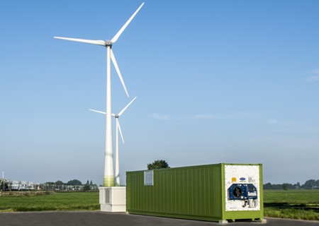Windpark Giessenwind Combineert Windenergie Met Energieopslag Groot 0